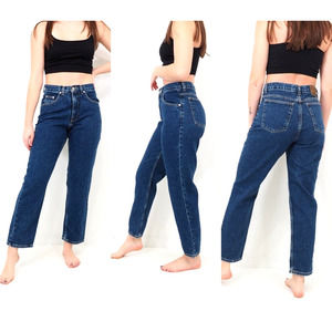 90s Vintage Mid Rise Women's Jeans Regular Fit Straight Cropped Leg Size 4 Short